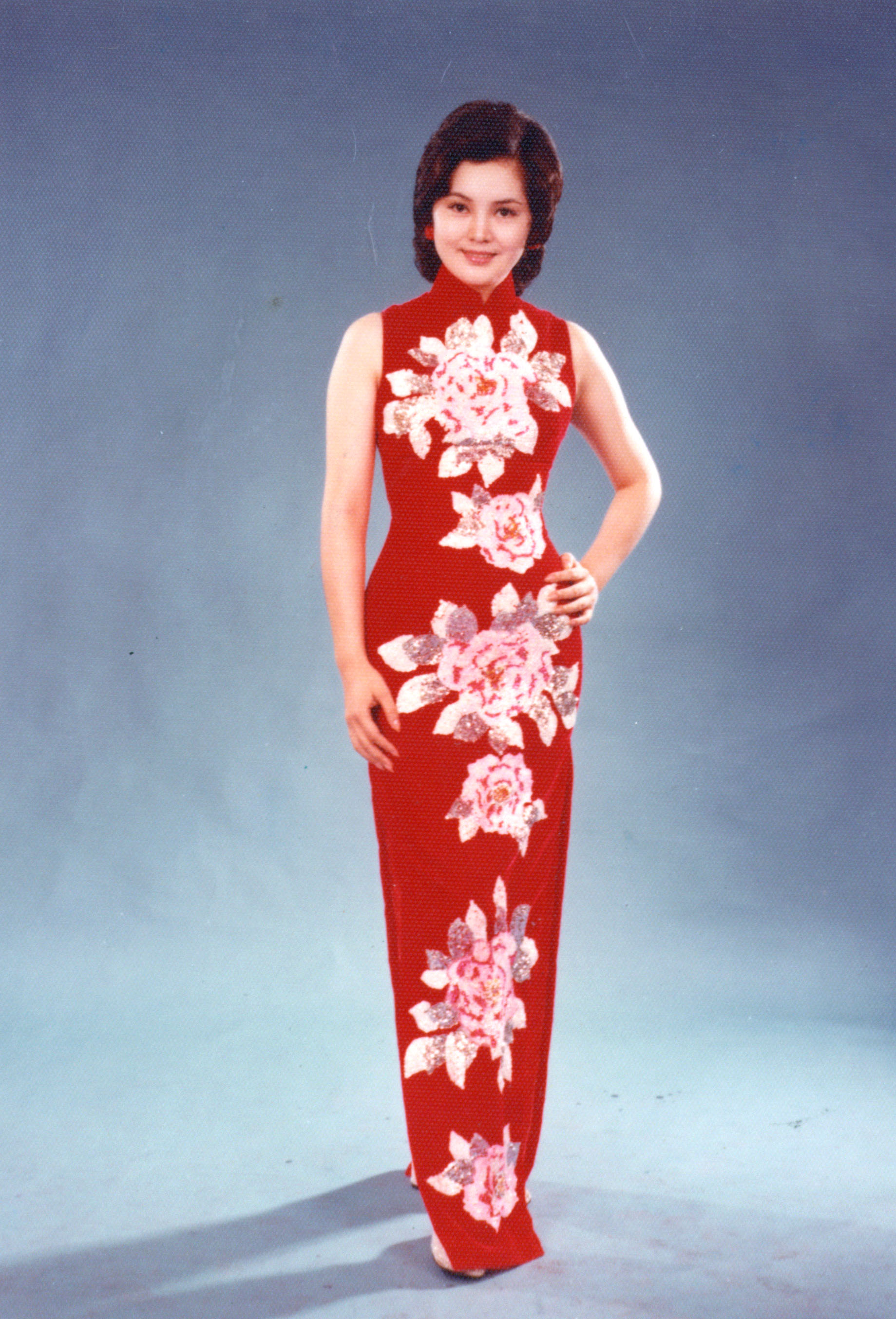 19吋腰時的旗袍照